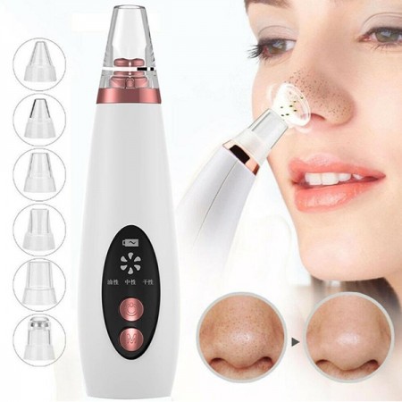 Rechargeable Blackhead Remover  With Free 6 Suction Head Skin Care