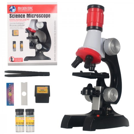 Kids Education Microscope Kit Science Lab LED 100-1200X