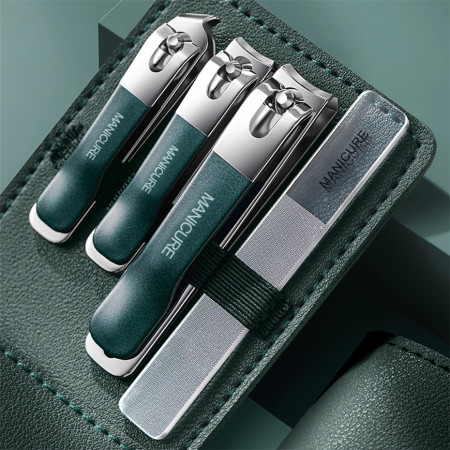 Luxury 5 in 1 Premium Manicure Set with Leather Case