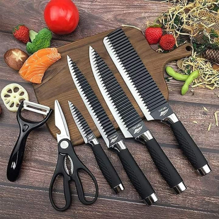 ( 2 Set Combo) Premium Kitchen Knife Set 6 Pcs 2 Box Set Total (কুরবানি ঈদে মাংস ও সবজি কাটার সমাধান)