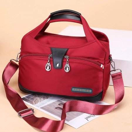 Maroon color Large Capacity Waterproof Ladies Bag