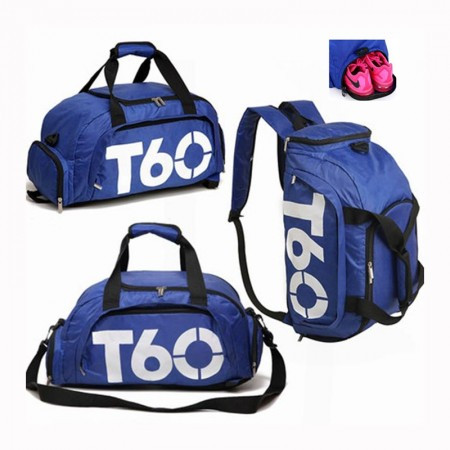 T60 Carry Gym Dufflepack Bag Backpack- Blue