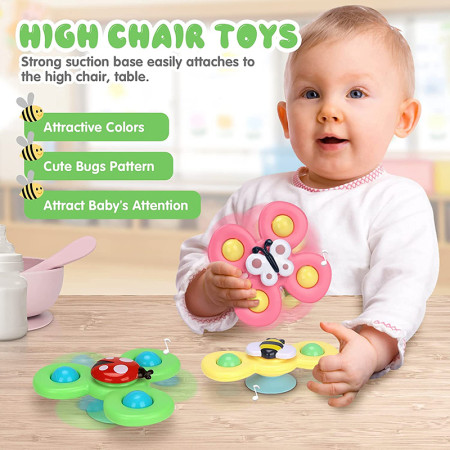 Baby Colourful  Educational Spinner  Toy Kids-3 Pis