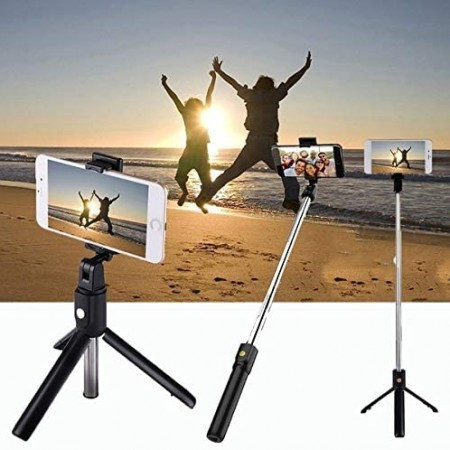 Mobile Phone Bluetooth Selfie Stick With Tripod Integrated Multi-Function Mini Photo Live Artifact Universal