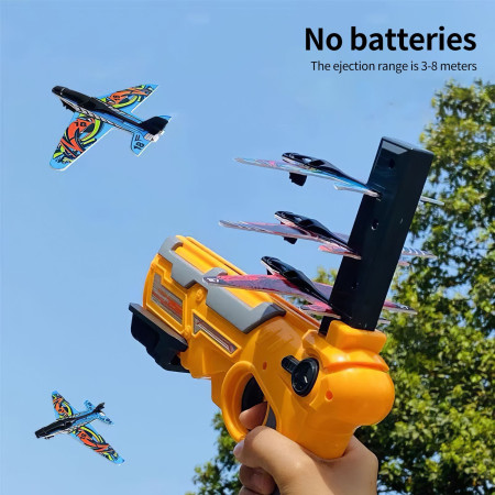 Original Air Battle Gun With 4 Foam Aircrafts For Kids