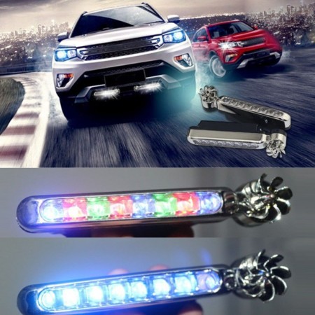 (4 Pis Combo) Multicolor Wind Energy Car Daytime Running Lights