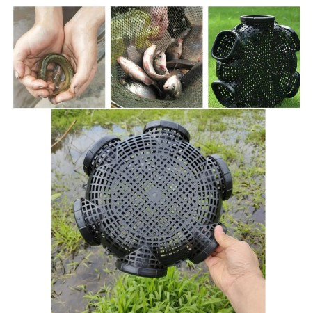 (১ পিস-১৪ ইঞ্চি  ) Outdoor Fishing Cage Basket (7 Hole)