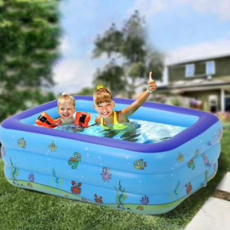 4ft Inflatable Baby Bath Tub Swimming Pool Age 6 Plus With Free Pumper & 24 pcs ball